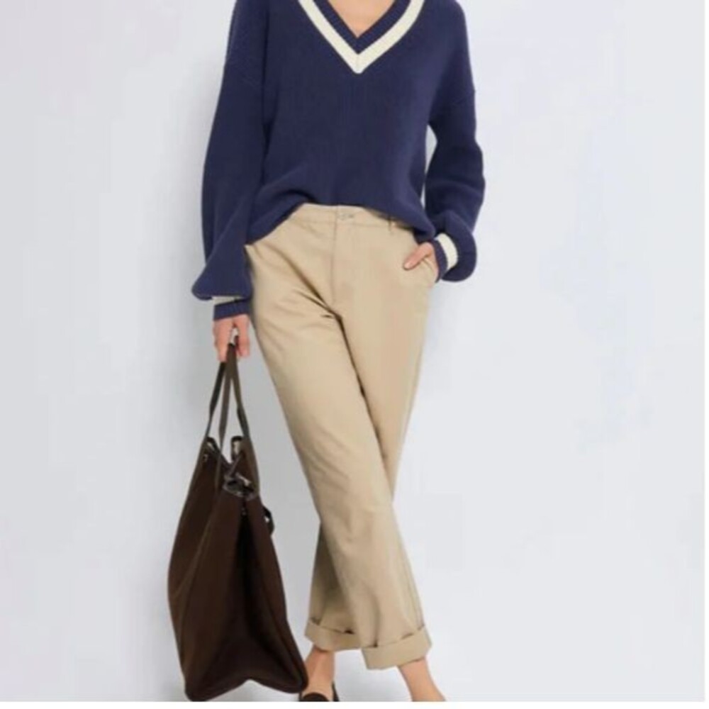 TUCKERNUCK Khaki Tan Wide Leg Dress Pants High Rise Trousers Work Womens 6 NWT